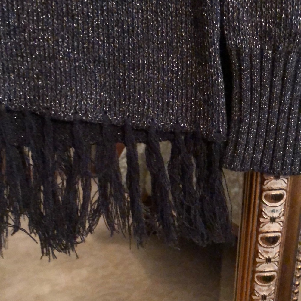 NINE WEST EUC VINTAGE AMERICA GRAY LS SWEATER SM - Picture 4 of 11